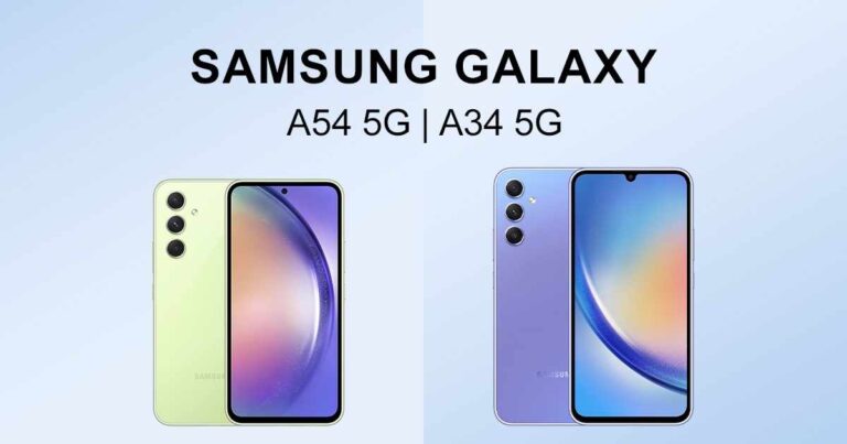 Comparação entre Samsung Galaxy A54 e Samsung Galaxy A34 2 Comparação entre Samsung Galaxy A54 e Samsung Galaxy A34